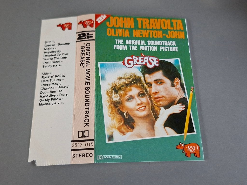 GREASE ORIGINAL MOVIE SOUNDTRACK (MC), Filmmuziek en Soundtracks, 1 bandje, Ophalen of Verzenden, Zo goed als nieuw