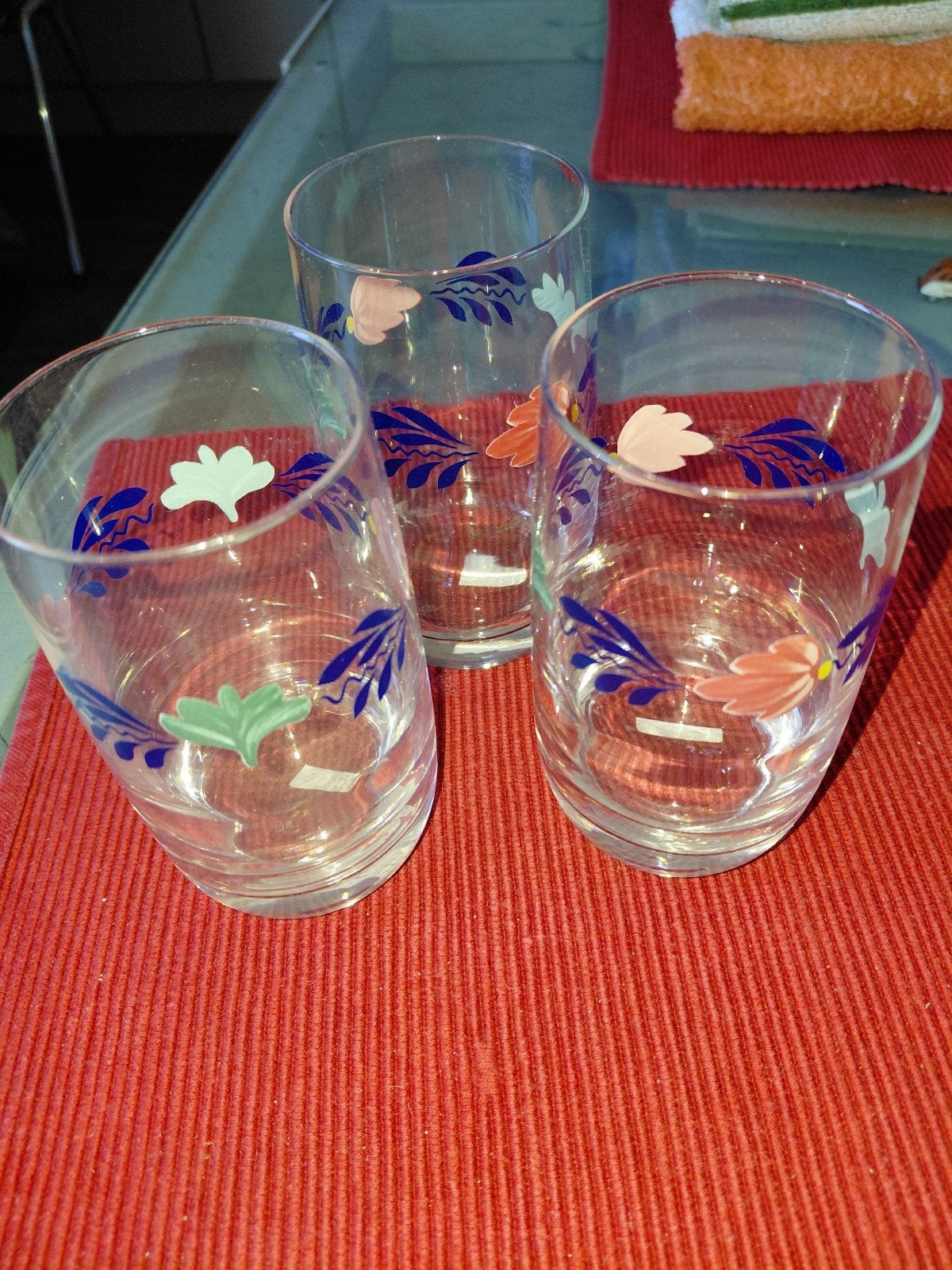 3 Limonade Glazen Boerenbont, Huis en Inrichting, Ophalen of Verzenden