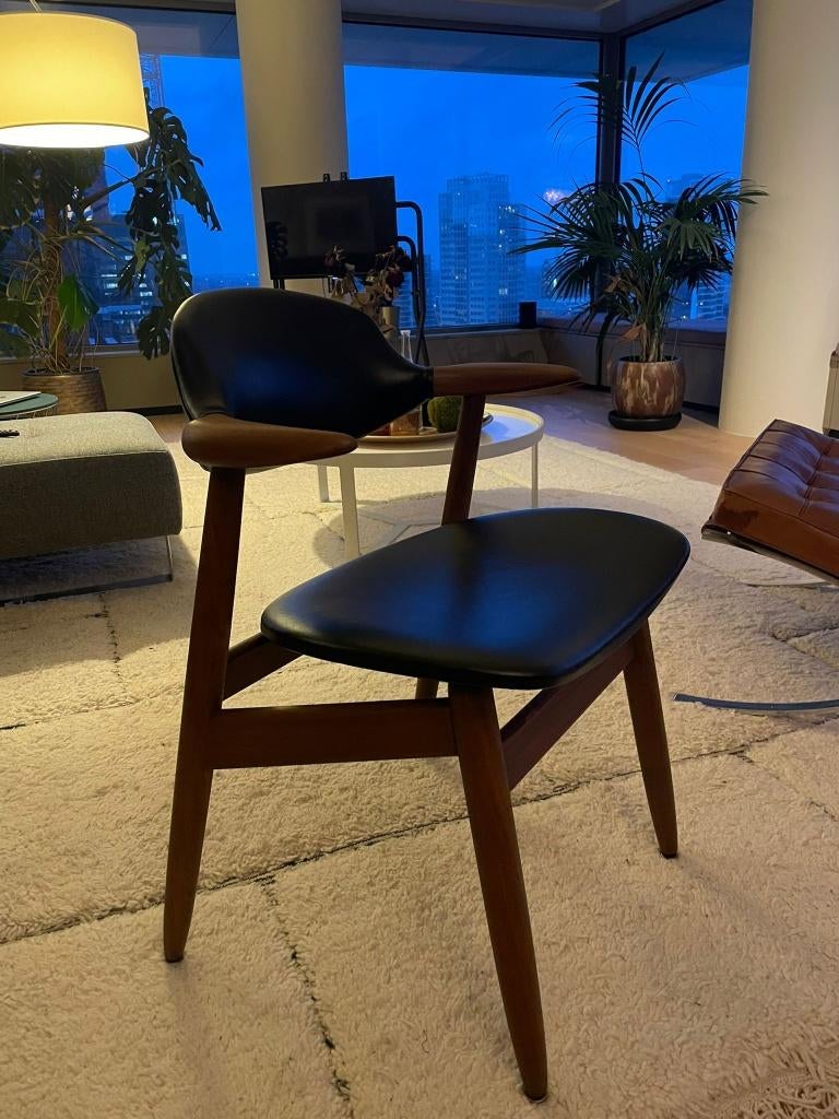 Iconische Tijsseling “Cowhorn” fauteuil – Dutch design, Huis en Inrichting, Stoelen, Ophalen, Gebruikt, Vintage, mid-century, MCM, teak, Dutch design, jaren 60