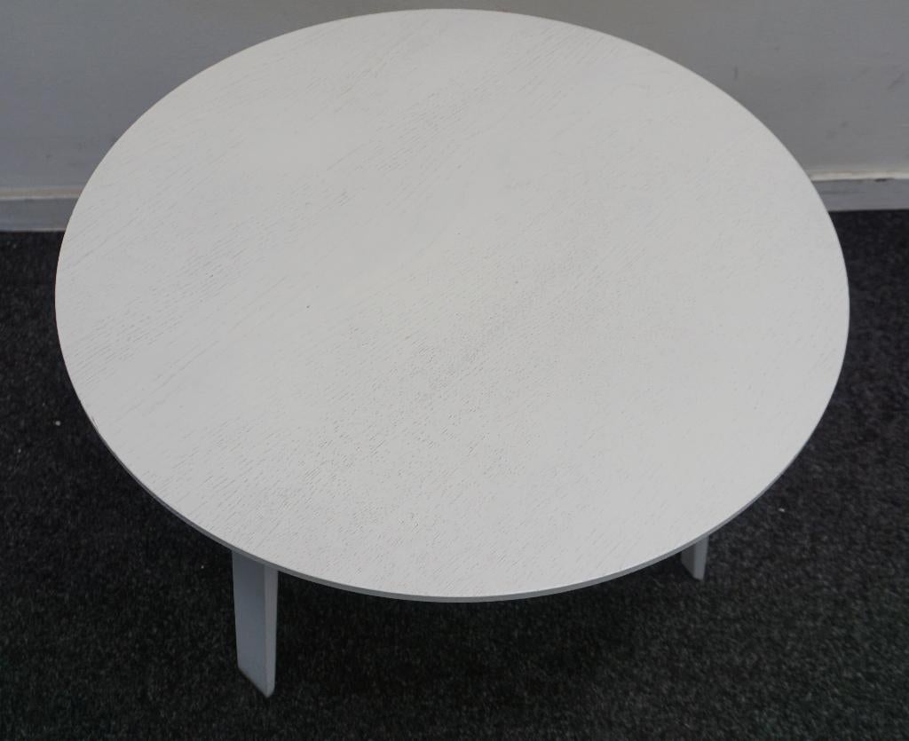 Hay Bella Coffee Table | Bijzettafel | Wit Hout | Ø 60 cm, 45 tot 60 cm, Minder dan 55 cm, Gebruikt, -