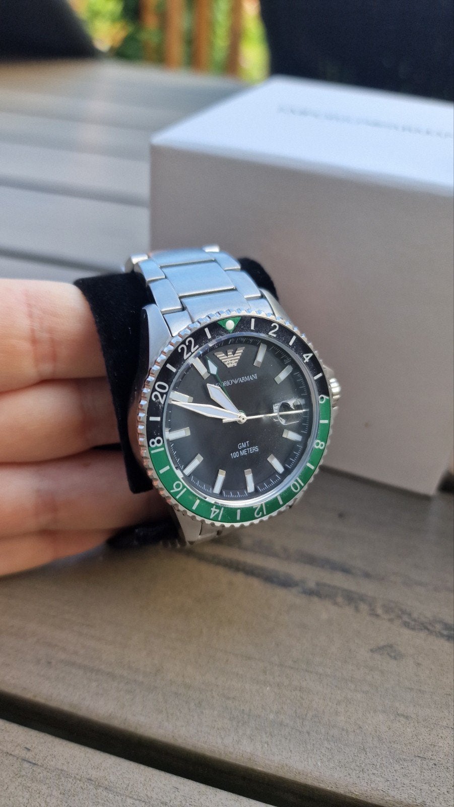 Emporio Armani AR11589 Herenhorloge - Stijlvol en Modern, Ophalen of Verzenden, Zo goed als nieuw, Staal, Overige merken