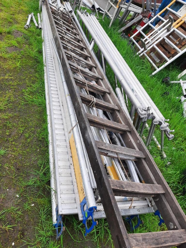 houten ladder schilders ladder trek ladder trap kersenladder, Doe-het-zelf en Verbouw, Ladders en Trappen, Gebruikt, Ladder, Ophalen of Verzenden