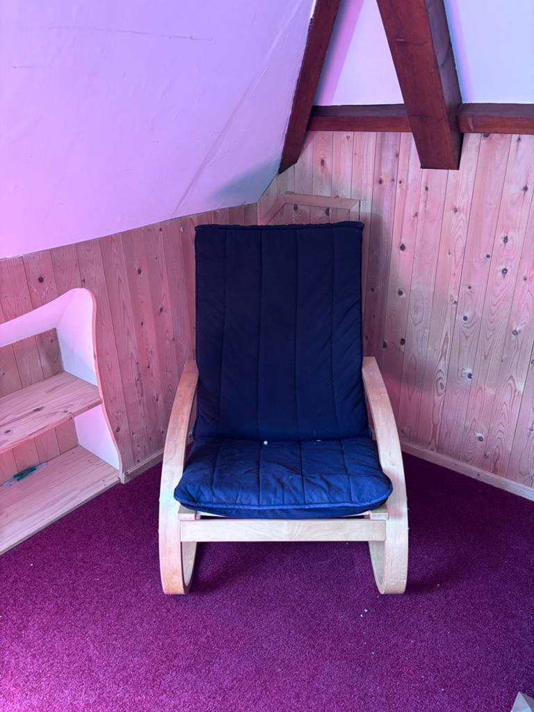 4x Ikea schommelstoel met houten frame, Huis en Inrichting, Fauteuils, Ophalen, Gebruikt, 75 tot 100 cm, 50 tot 75 cm