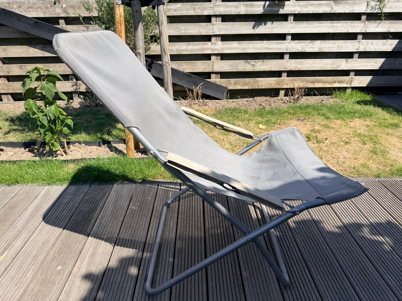 Lafuma Relaxstoel - Comfortabele Tuinstoel, Ophalen of Verzenden, Gebruikt, Textileen, Inklapbaar