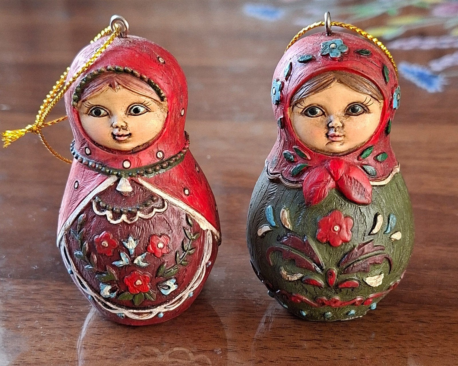 Set van 2 Matroesjka Ornamenten, Ophalen of Verzenden, Zo goed als nieuw