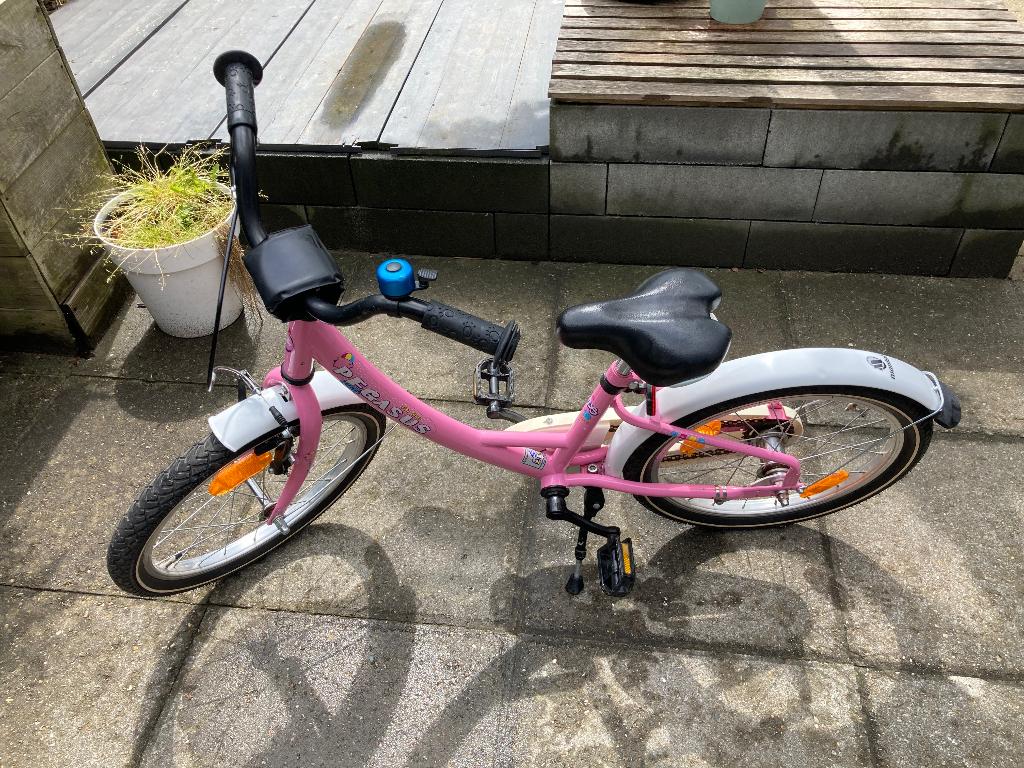 Pegasus kinderfiets 18 inch  roze, Ophalen, Terugtraprem, Pegasus, 16 tot 20 inch