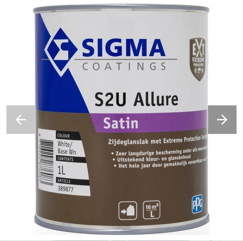 Te koop: Sigma S2U Allure Satin Zijdeglanslak RAL 8025, Bruin, Nieuw, Ophalen of Verzenden, Lak