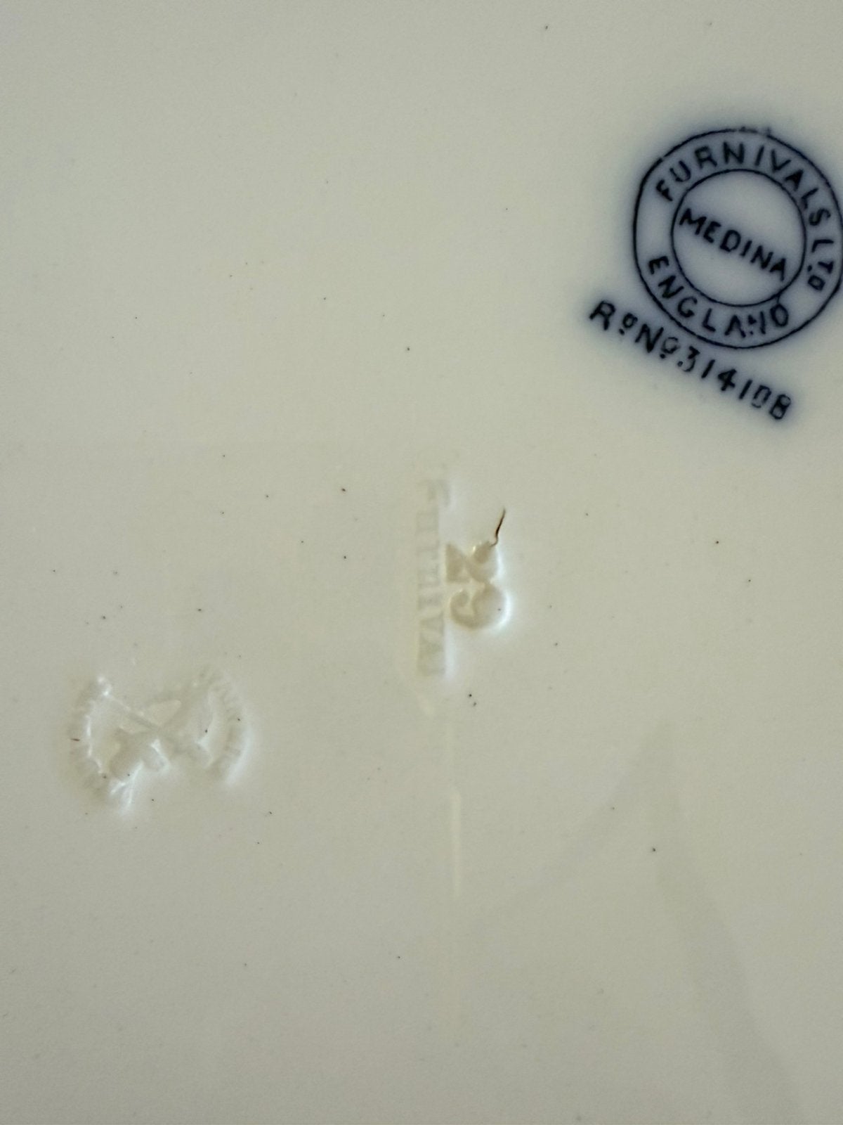 Foto 15 van Furnivals Medina 1898 antiek blue servies 11 pers izgst