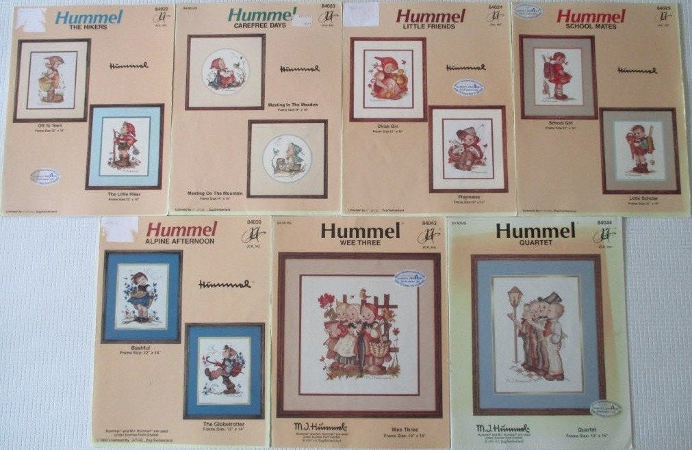 Hummel,Borduurpatronen,Vintage,kruissteek,borduren, Verzenden, Zo goed als nieuw, Patroon