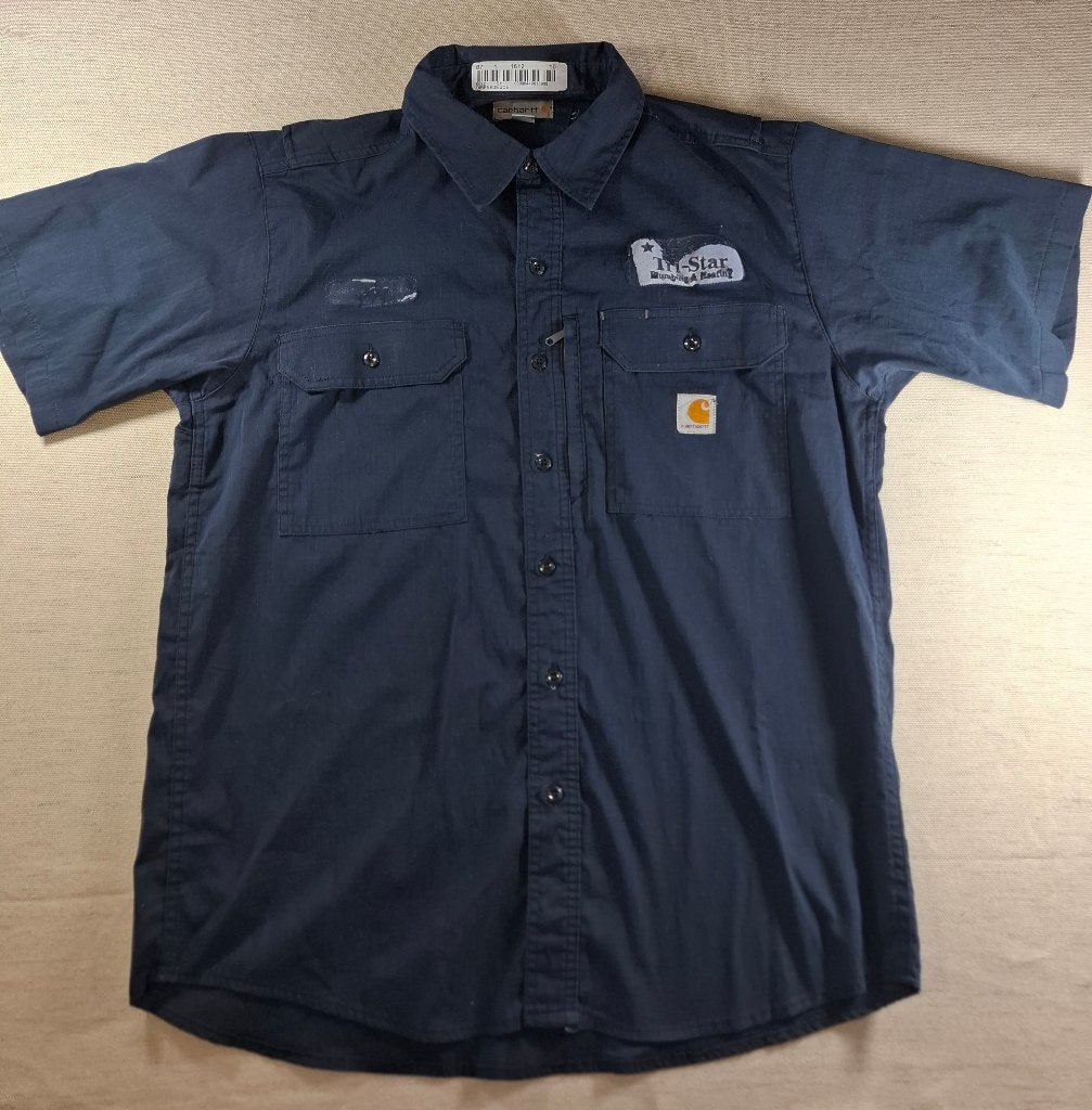 Carhartt Werkkleding Overhemd – Navy, Maat L, Verzenden, Zo goed als nieuw, Blauw, Carhartt