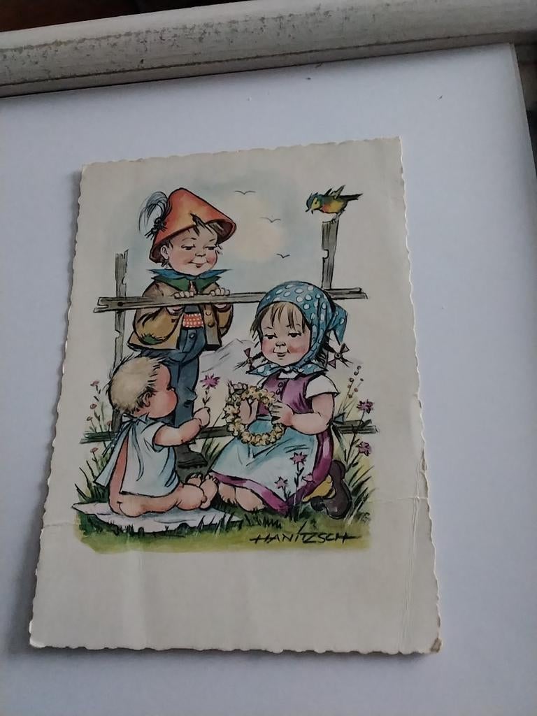 HANITZSCH  KINDEREN MAKEN BLOEMENKRANSJE, Ophalen of Verzenden, Kinderen