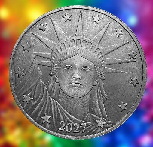 ** 2027 Vrijheidsbeeld Adelaar 1 oz Fijn Titanium Munt **, Verzenden, Overige materialen, Buitenland