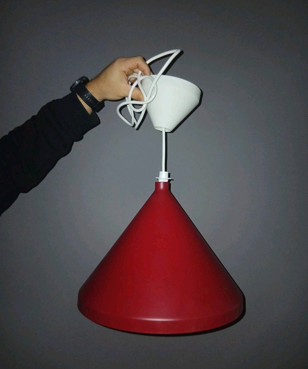 Ikea Navlinge lamp rood, 33 cm, Ophalen of Verzenden, Zo goed als nieuw