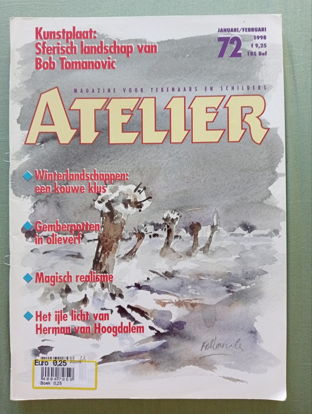 Atelier Magazine Januari/Februari 1998 - Kunst & Schilders, Boeken, Ophalen of Verzenden, Gelezen, Overige typen