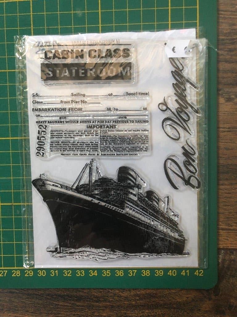 Clearstamp reizen | Vintage | Boot / Cruise, Ophalen of Verzenden, Nieuw, Clearstamp