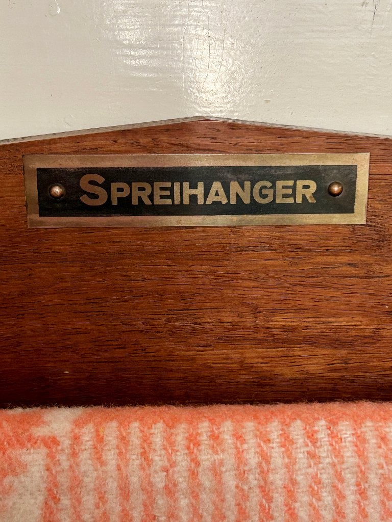 Vintage plaidhanger & dekenrek voor aan de muur, Ophalen, Gebruikt