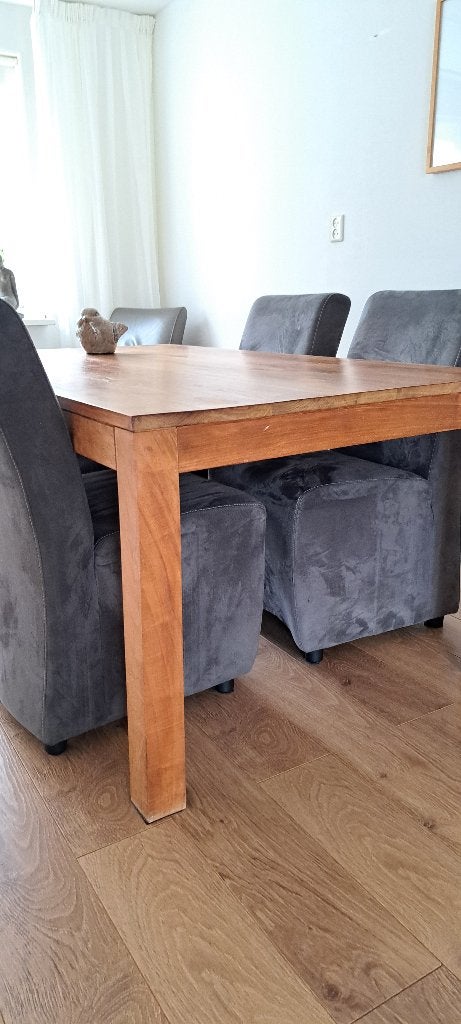 Eettafel, Huis en Inrichting, Ophalen, Gebruikt, Teakhout, 50 tot 100 cm