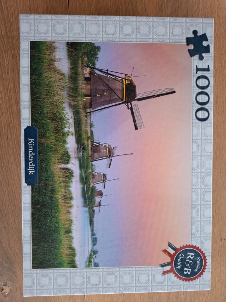 Puzzel Kinderdijk 1000 stukjes R&B Quality, Ophalen of Verzenden, Zo goed als nieuw, R&B Quality