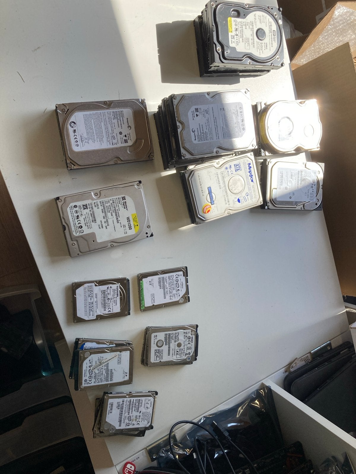 Partij ongeteste HDD's (SATA & IDE) - diverse formaten, Computers en Software, Harde schijven, Intern, Gebruikt, Server, Ophalen of Verzenden