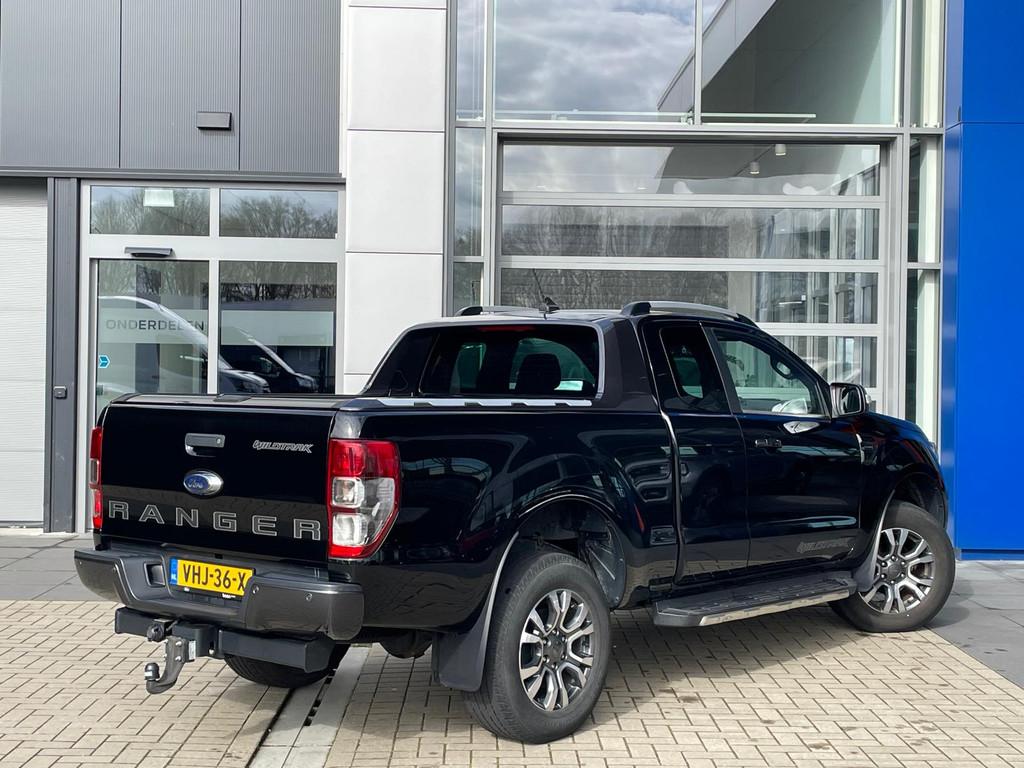 Ford Ranger 2.0 EcoBlue Wildtrak Supercab, Gebruikt, 4 cilinders, Zwart, Origineel Nederlands
