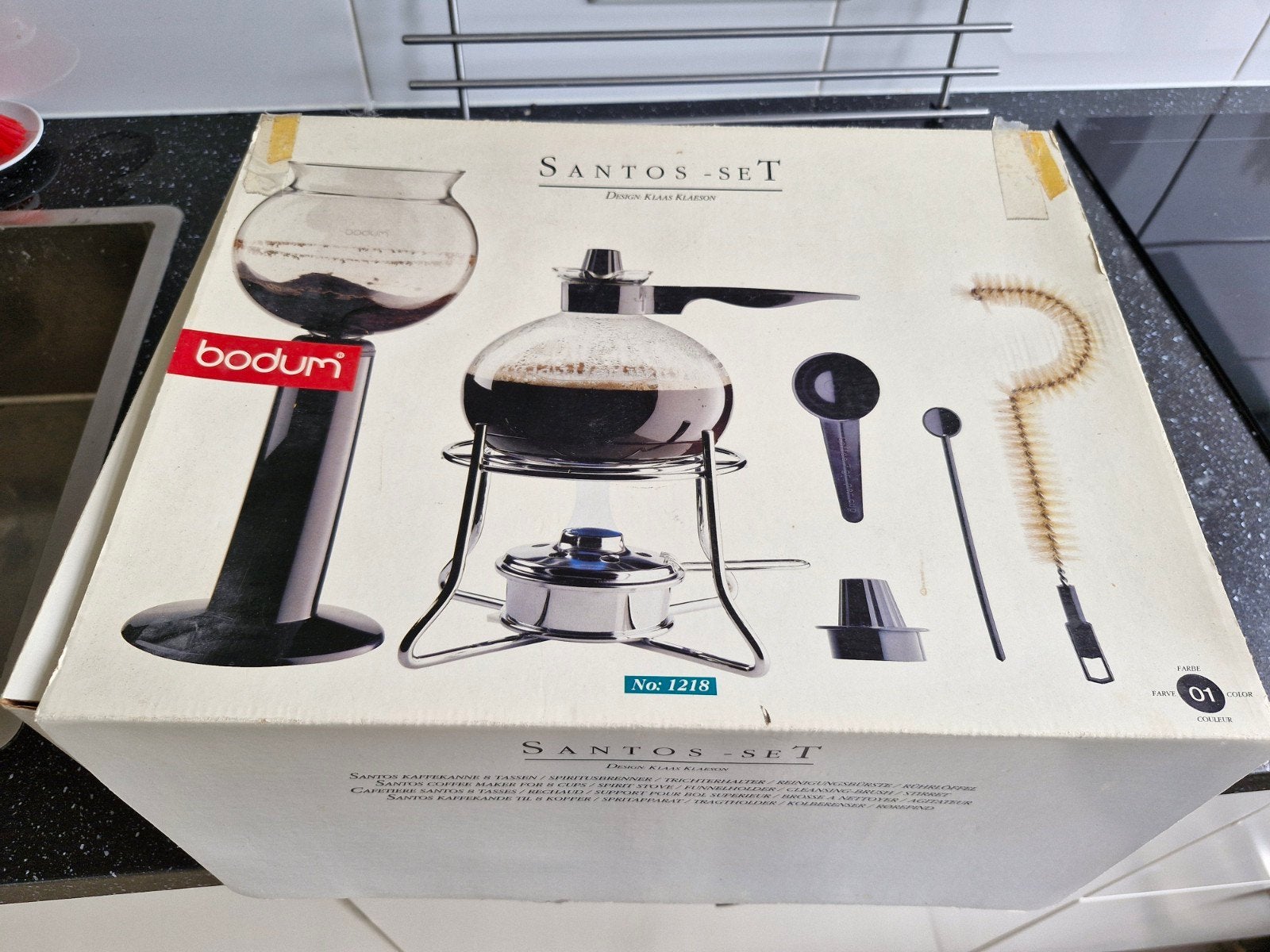 Bodum Santos Vacuüm Koffiezetapparaat - Zo goed als nieuw, Witgoed en Apparatuur, Koffiezetapparaten, Ophalen, Koffiemachine, Gemalen koffie