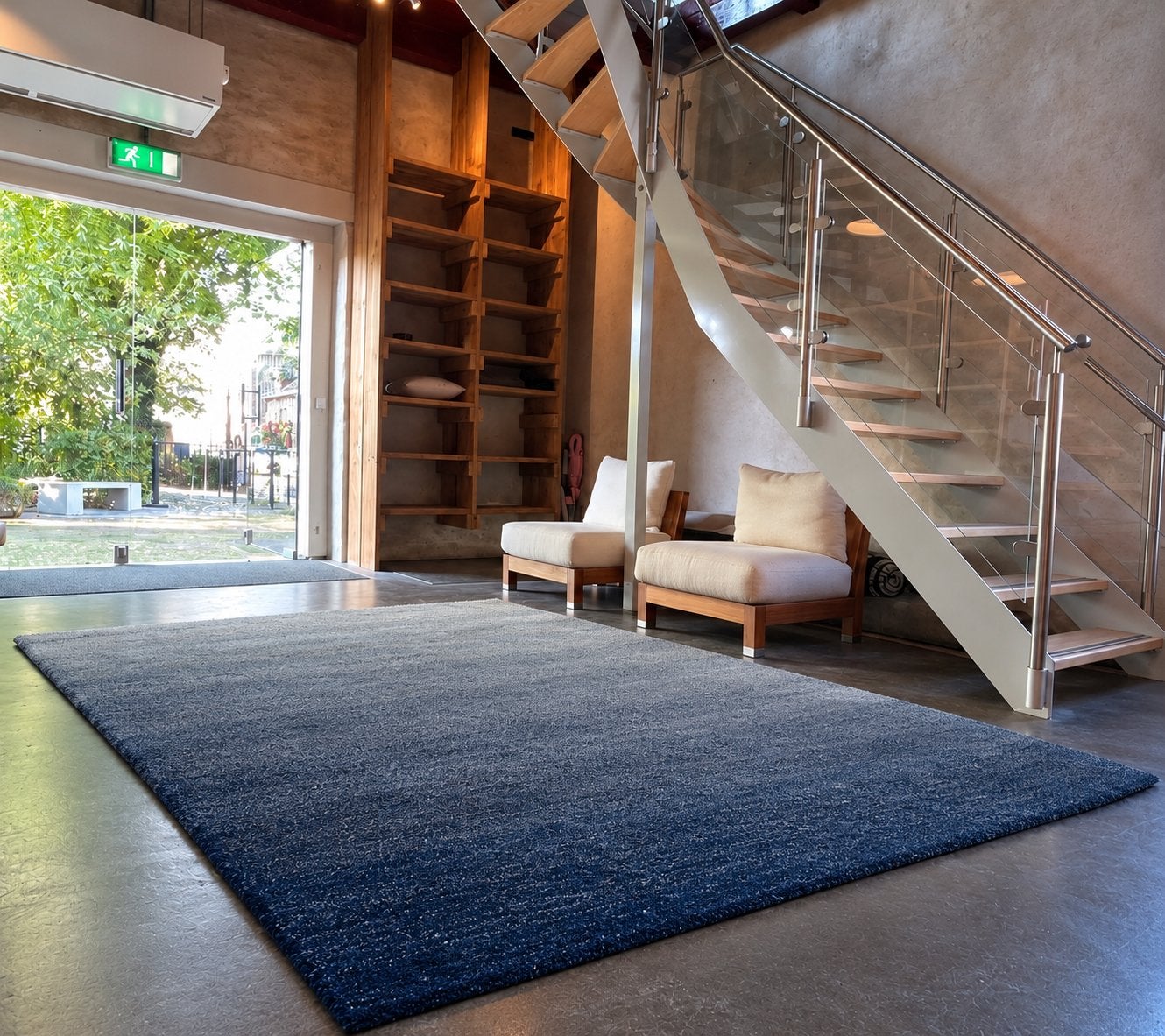 Brink en Campman tapijt Shade low Silver Polar Night10104, Ophalen, Blauw, 200 cm of meer, Rechthoekig