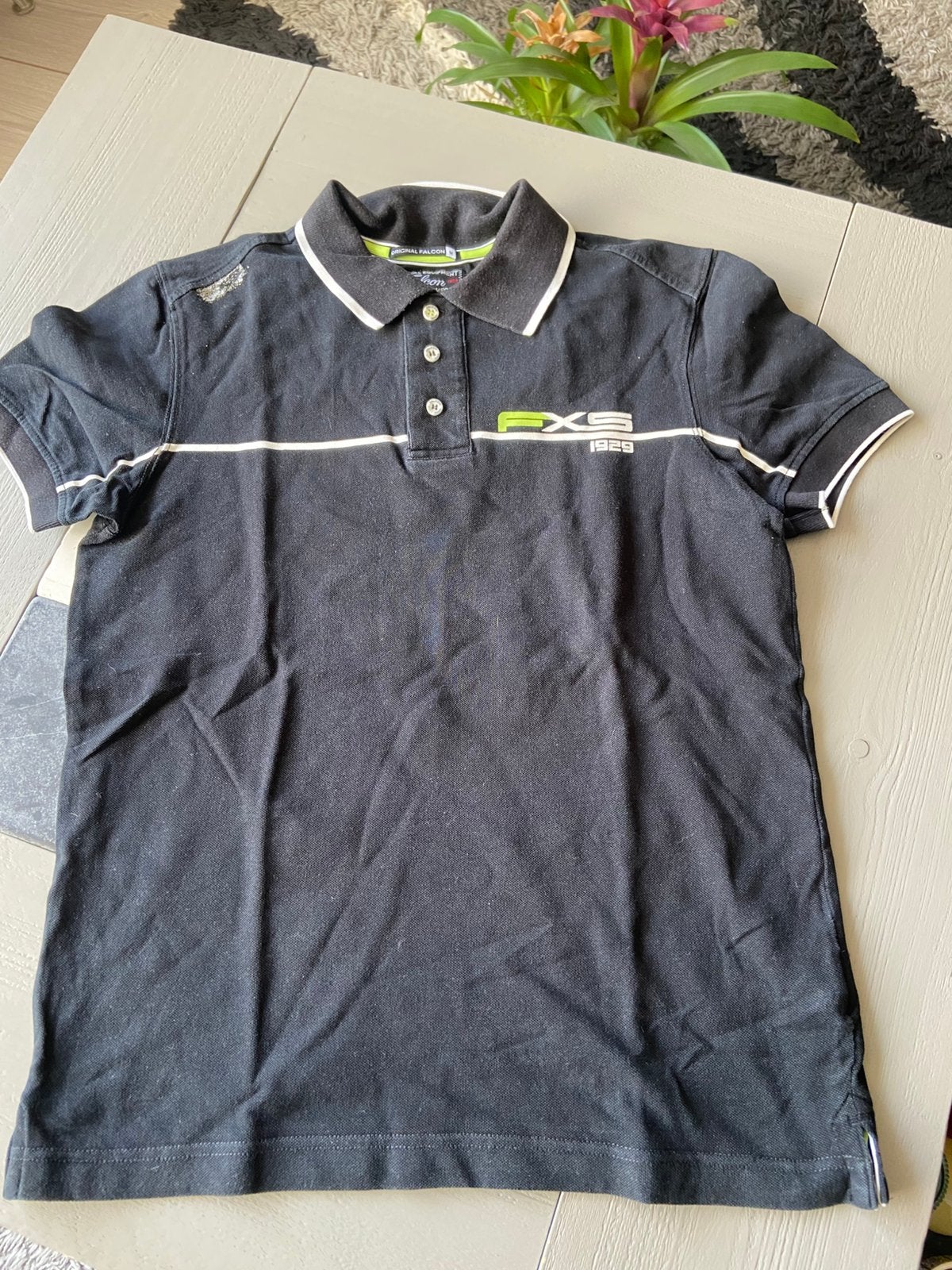 Stoere Polo van Falcon mt M voor 2,50 !!!, Ophalen of Verzenden, Gedragen, Maat 48/50 (M), Zwart