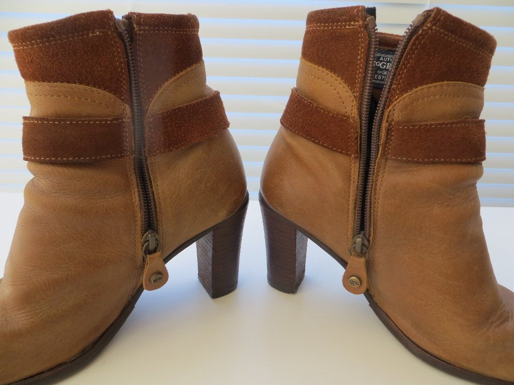 Mc Gregor Laars Leer Suede Enkellaars Maat 37, McGregor, Beige, Lage of Enkellaarzen, Ophalen of Verzenden