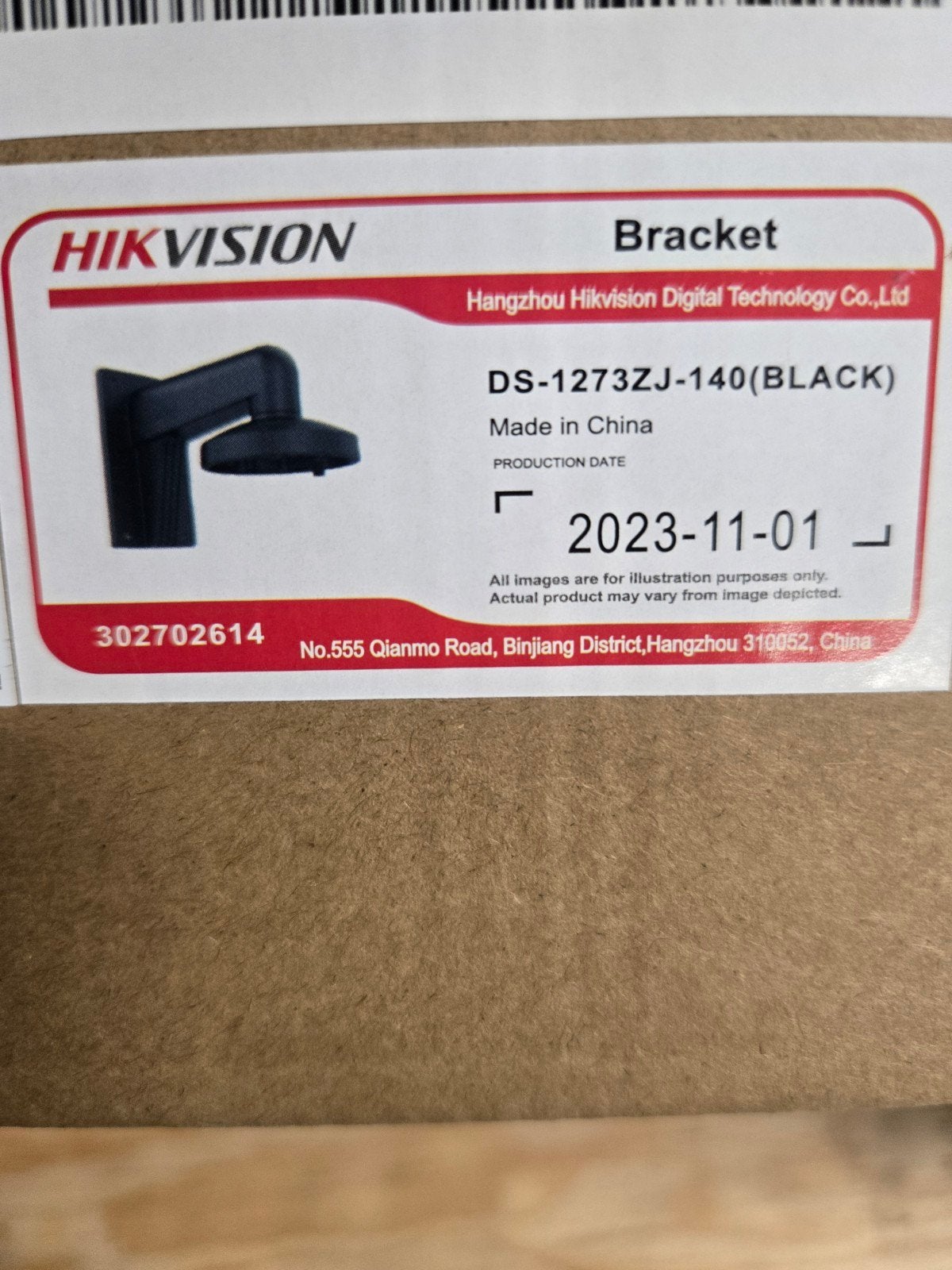 Hikvision DS-1273ZJ-140(BLACK) Beugel voor Camera, Ophalen of Verzenden, Nieuw, Buitencamera