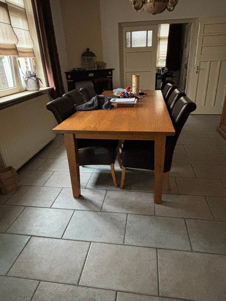 Eetkamertafel, Ophalen, Eikenhout, 200 cm of meer, 50 tot 100 cm