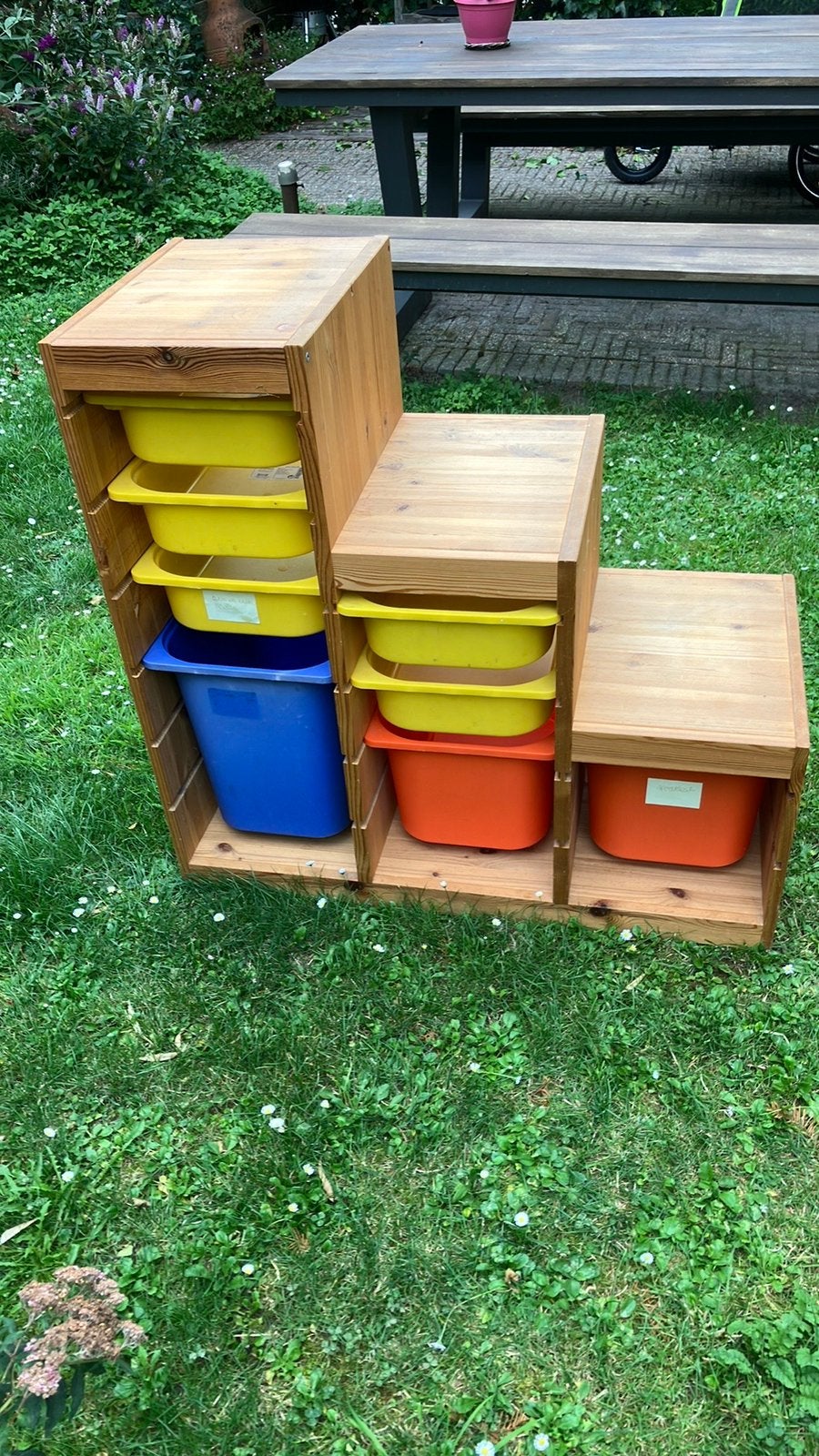 Opbergmeubel met kleurige bakken ikea, Ophalen, 50 tot 100 cm, Zo goed als nieuw, Minder dan 100 cm
