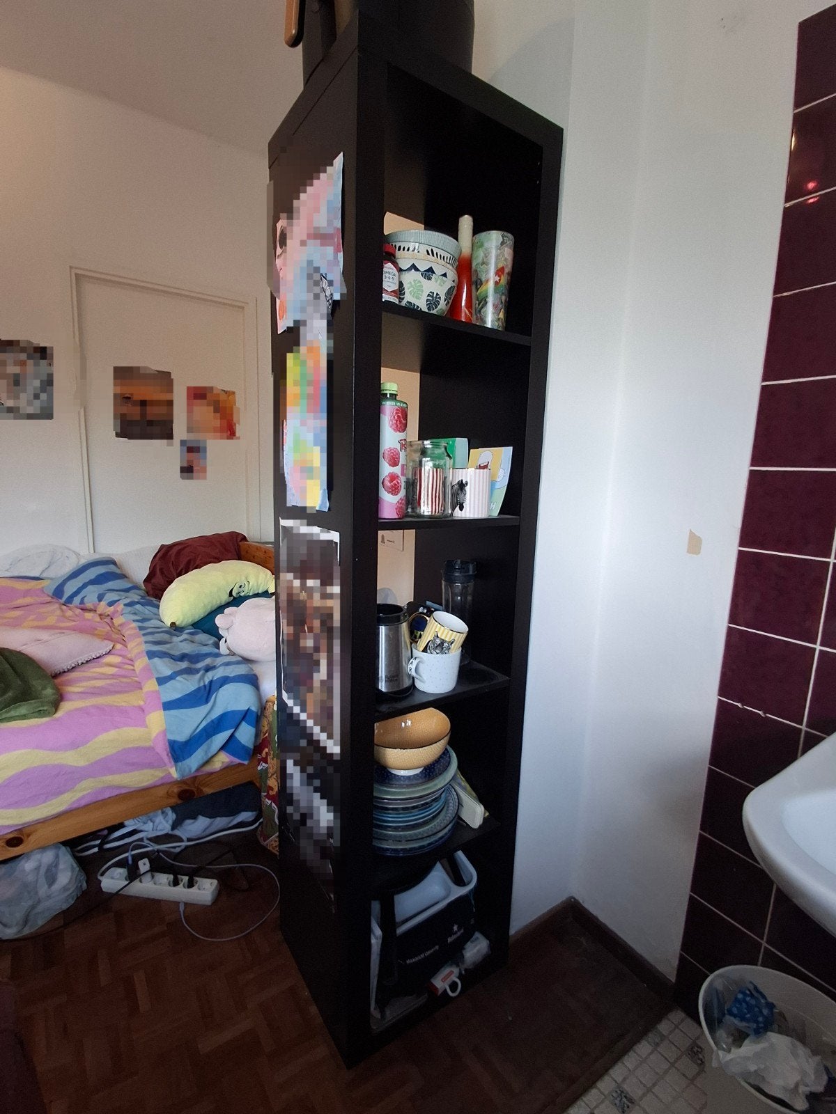 Dark wooden shelf, Minder dan 50 cm, Ophalen of Verzenden, Zo goed als nieuw, 150 tot 200 cm