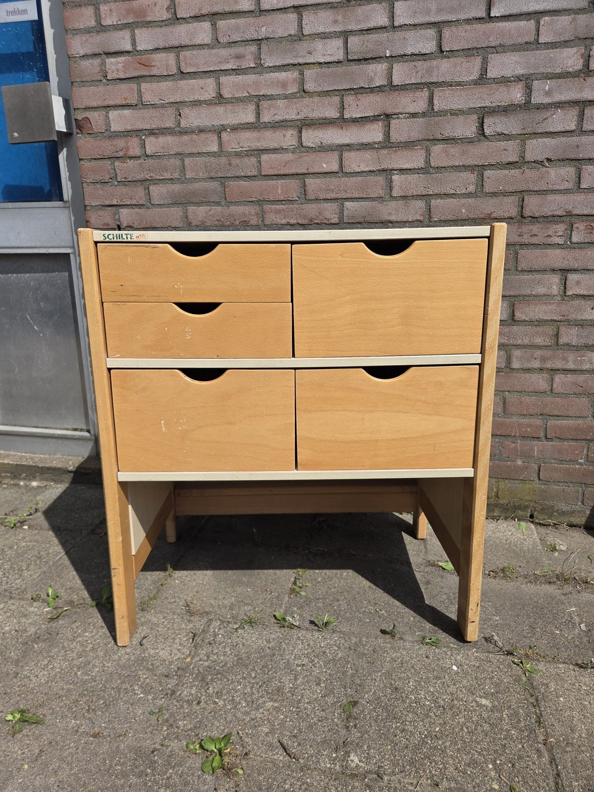 Schilte Ladekast Schoolkast, Huis en Inrichting, Kasten | Ladekasten, Ophalen, Gebruikt, 50 tot 100 cm, 3 of 4 laden