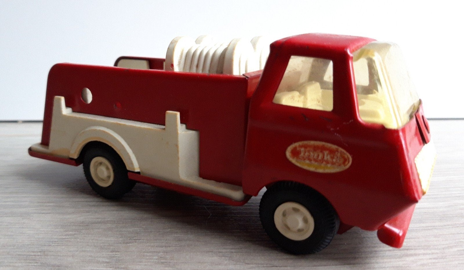 Vintage Tonka Red Diecast Metal Brandweer USA, Ophalen of Verzenden, Gebruikt