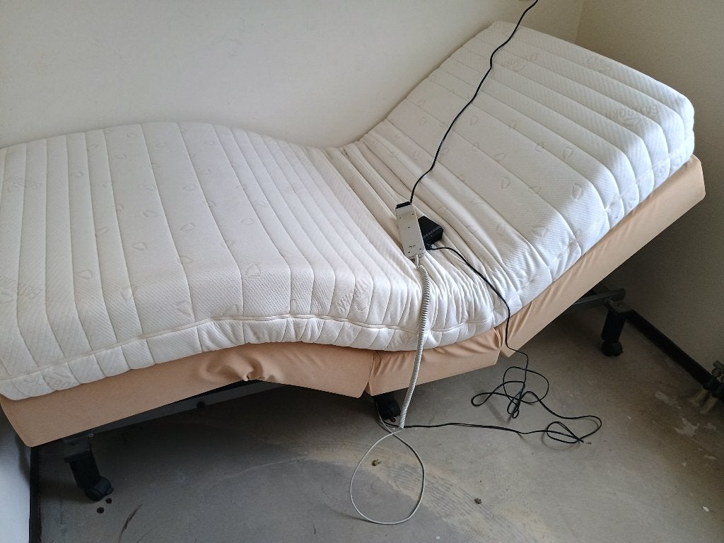 1 persoon logeerbed, Ophalen, 90 cm, Eenpersoons, Metaal