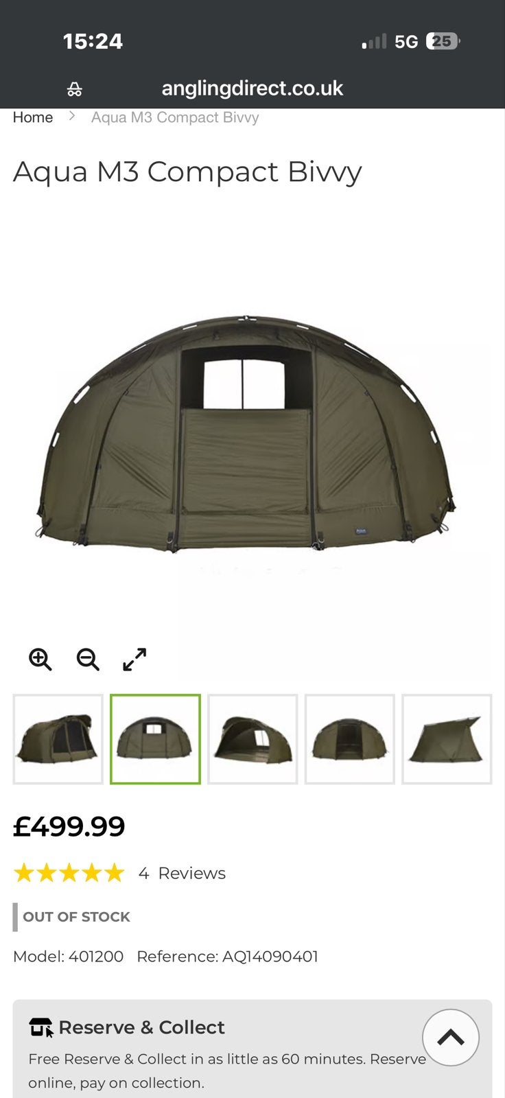 Aqua M3 Compact Bivvy met haringen en heavy duty grondzeil, Ophalen of Verzenden, Zo goed als nieuw, Tot en met 2