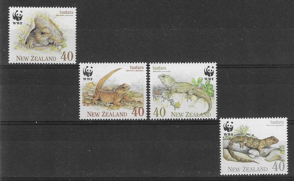 hvdhr WWF/WNF 81 tuatara complete postfrisse serie 1991, Postzegels en Munten, Ophalen of Verzenden, Postfris, Dier of Natuur