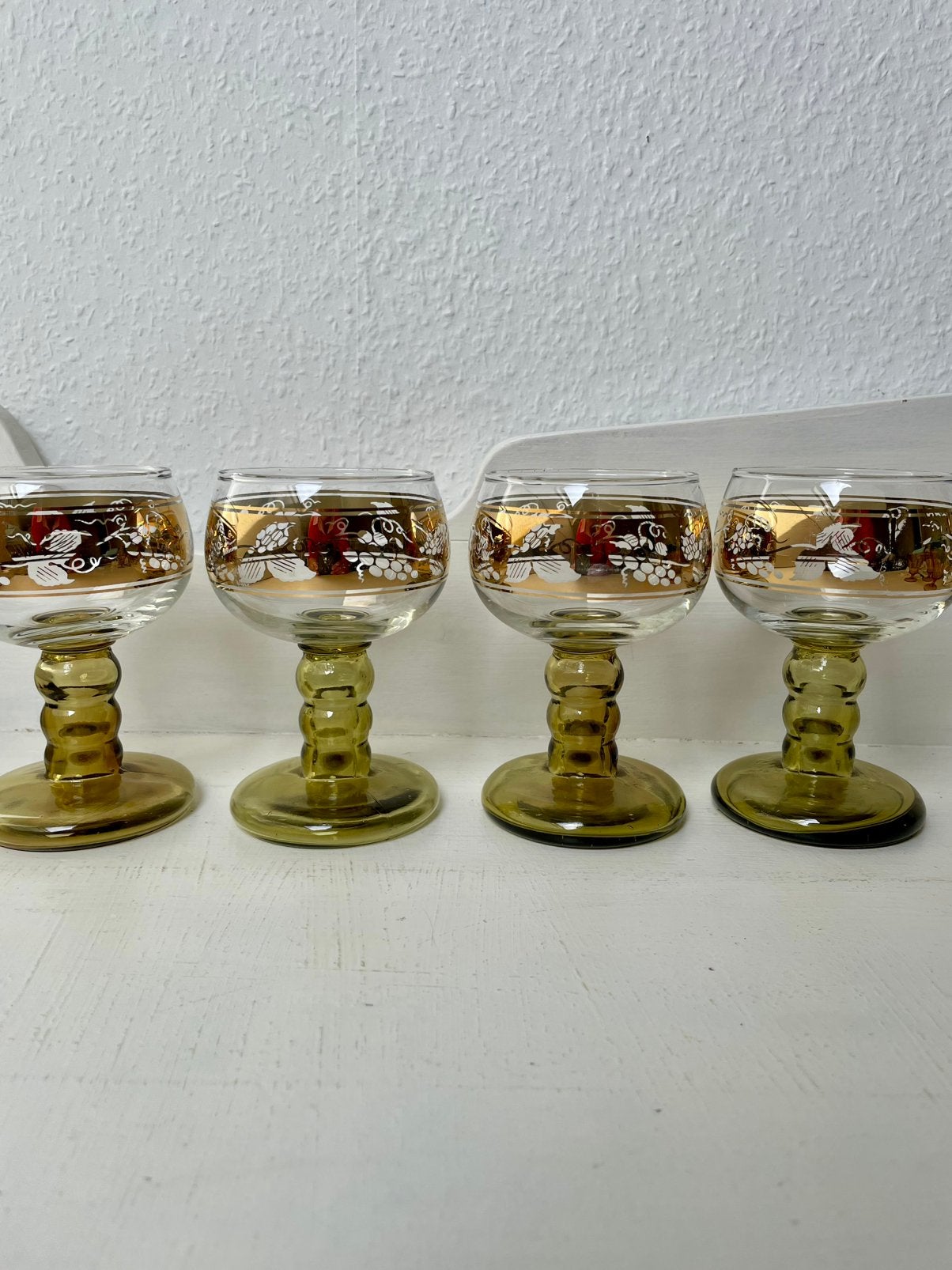 Vintage moezel/wijnglazen, Verzamelen, Ophalen of Verzenden, Zo goed als nieuw, Overige typen
