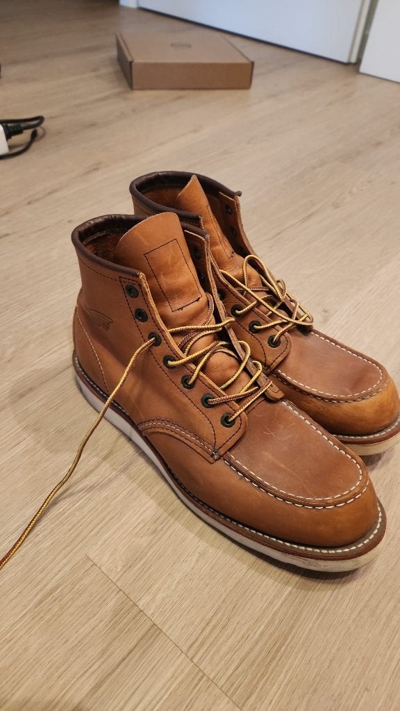 Laarzen - Red Wing 1907 Classic Moc Toe- Echt Leer, Kleding | Heren, Schoenen, Nieuw, Boots, Bruin, Ophalen of Verzenden