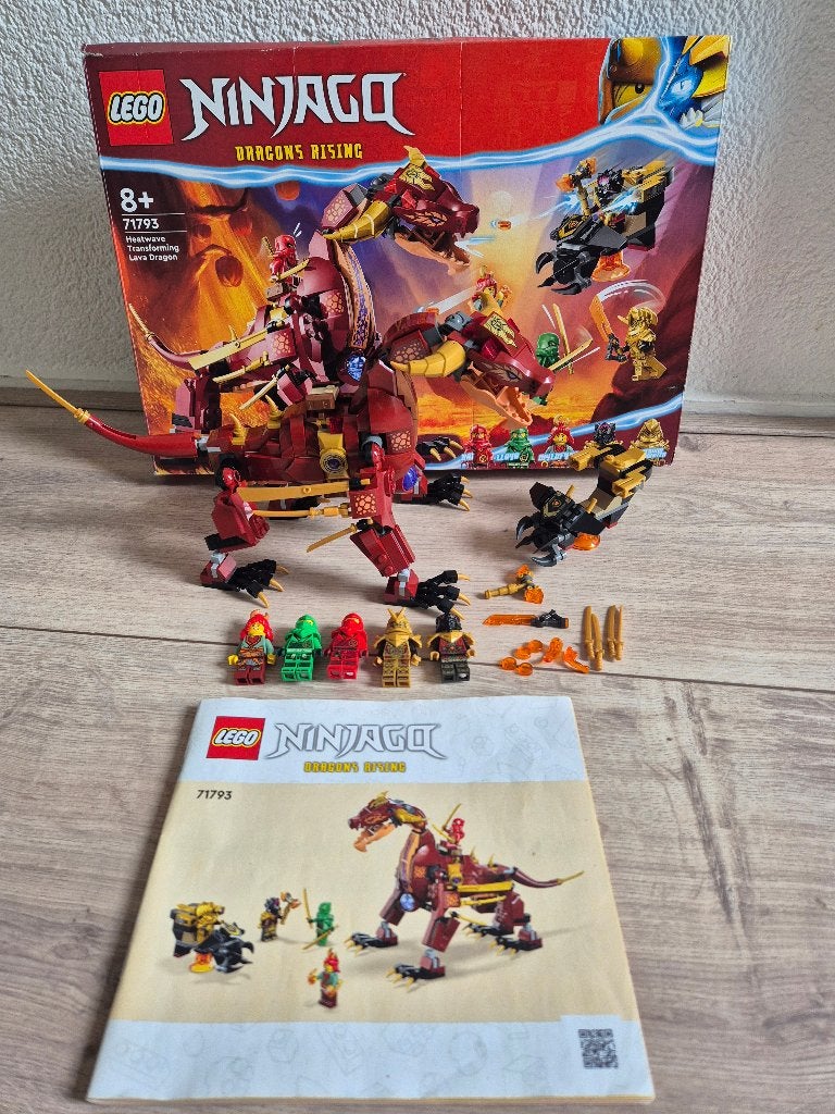 Lego Ninjago 71793 Heatwave Transforming Lava Dragon, Gebruikt, Lego, Ophalen of Verzenden, Ninjago