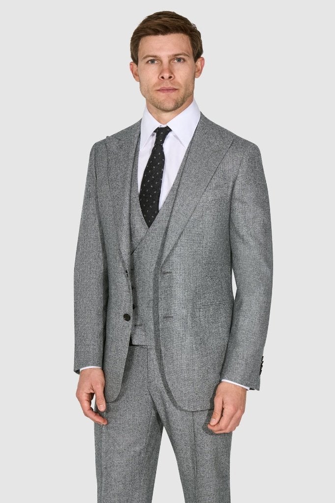 Suitsupply Havana Gray Houndstooth Pure Wool Driedelig Pak, Nieuw, Grijs, Suitsupply, Verzenden