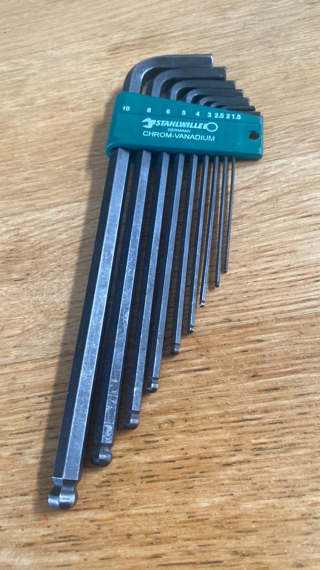Stahlwille lange imbussleutelset met kogelkop 1.5-10mm, Ophalen of Verzenden, Zo goed als nieuw