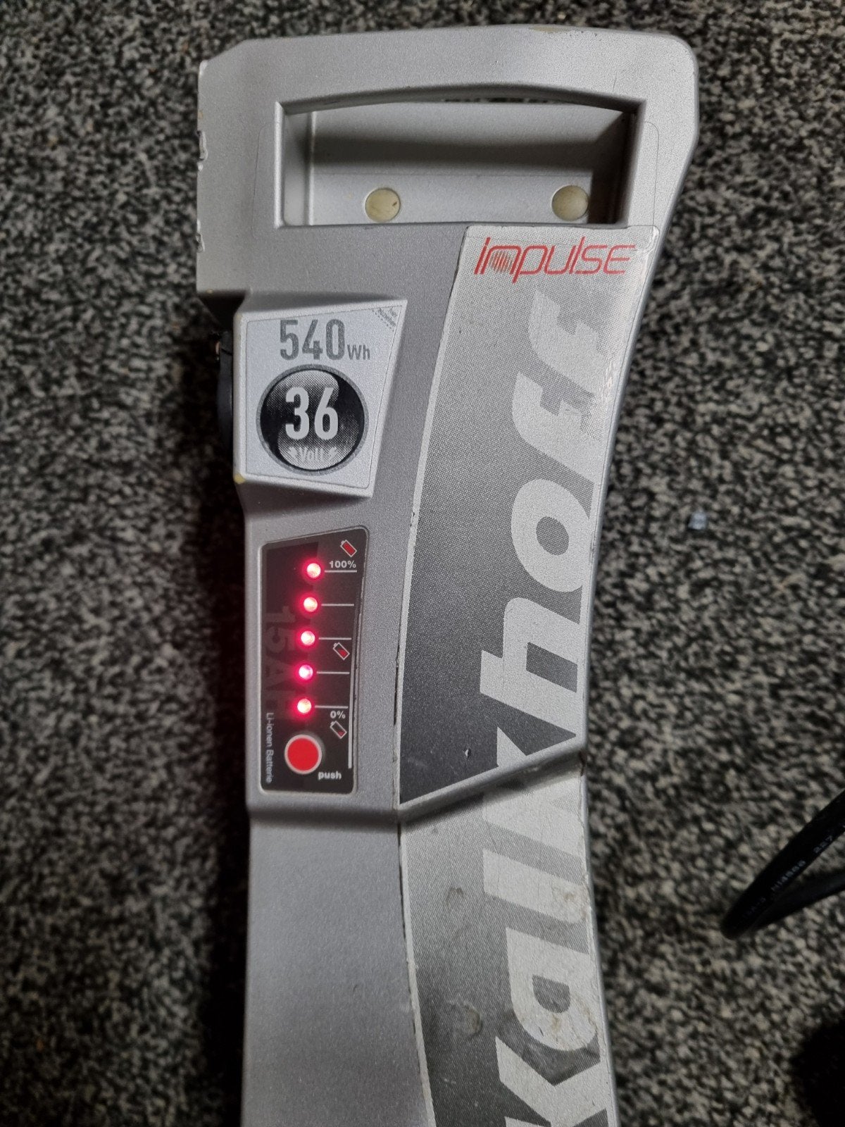 Impulse accu 15Ah, 36V, 540Wh. Met oplader voor Kalkhoff., Gebruikt