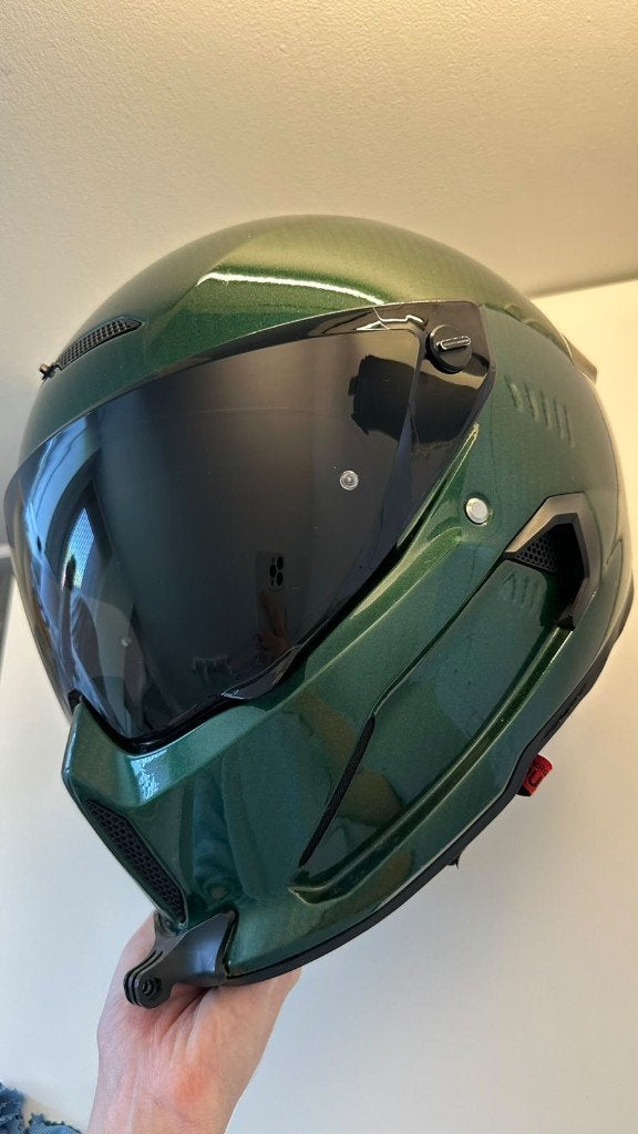 Ruroc Atlas 4.0 Motorhelm - Groen, Overige merken, Heren, XL, Ophalen of Verzenden