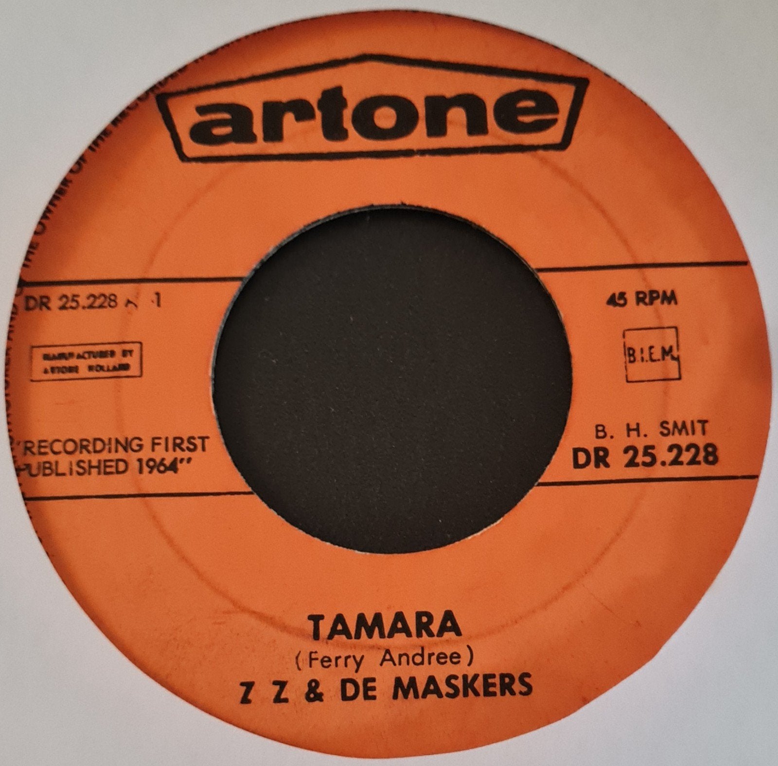 ZZ & DE MASKERS - TAMARA, Cd's en Dvd's, Vinyl Singles, Ophalen of Verzenden, Gebruikt, Nederlandstalig