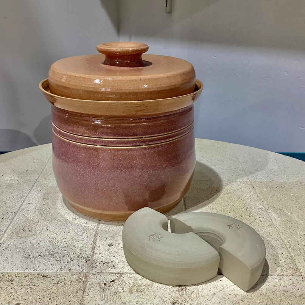 Zuurkoolpot 3 liter - mintgroen, Ophalen of Verzenden, Nieuw, Keramiek, Overige stijlen