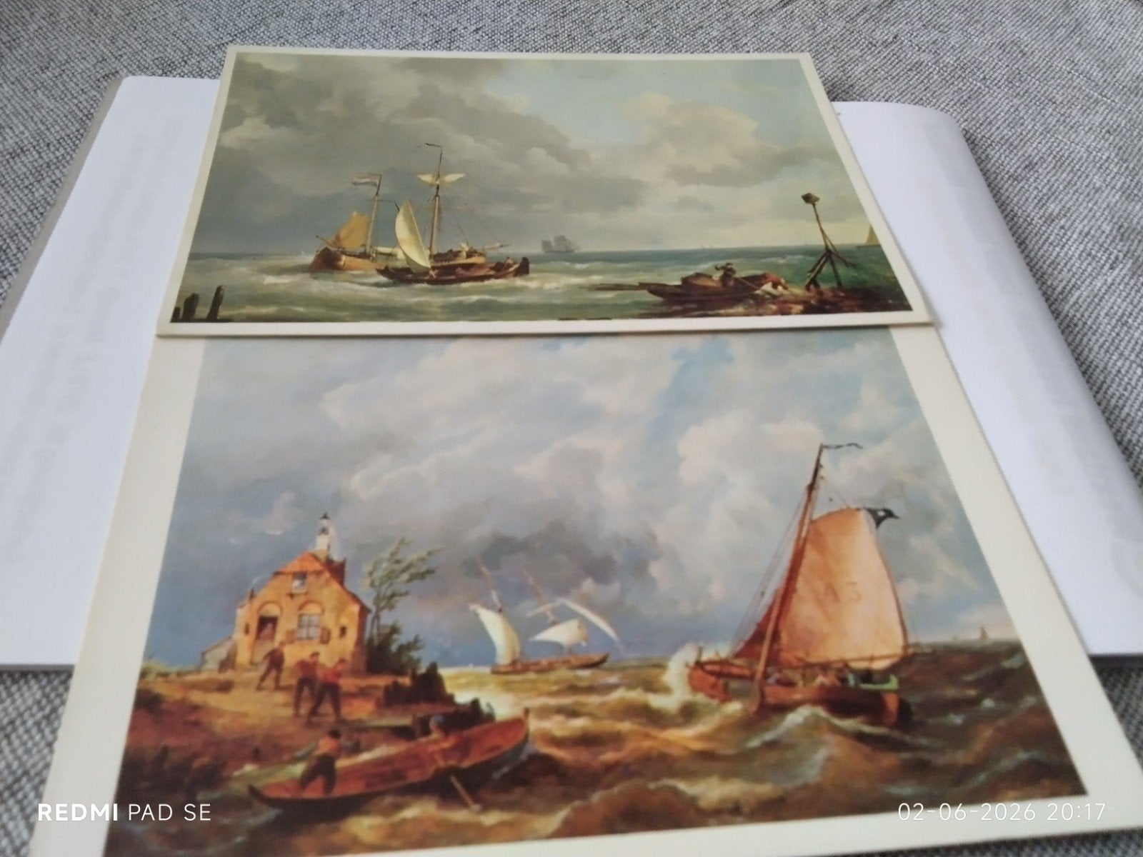 2 Ansichtkaarten Maritieme Kunst Koekkoek Schilderijen, Verzamelen, Ophalen of Verzenden, 1980 tot heden, Overige thema's