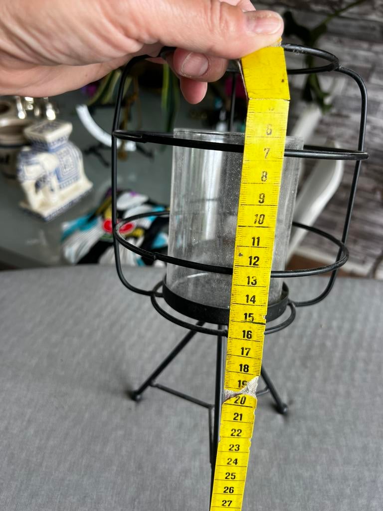 Windlicht, Ophalen of Verzenden, Zo goed als nieuw, Hout, 25 tot 50 cm