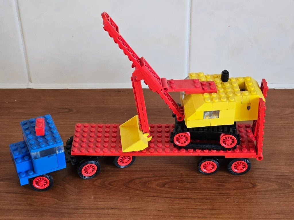 Lego nr. 383 - Truck with Excavator - Truck met hijskraan, City, Lego, Ophalen of Verzenden, Zo goed als nieuw