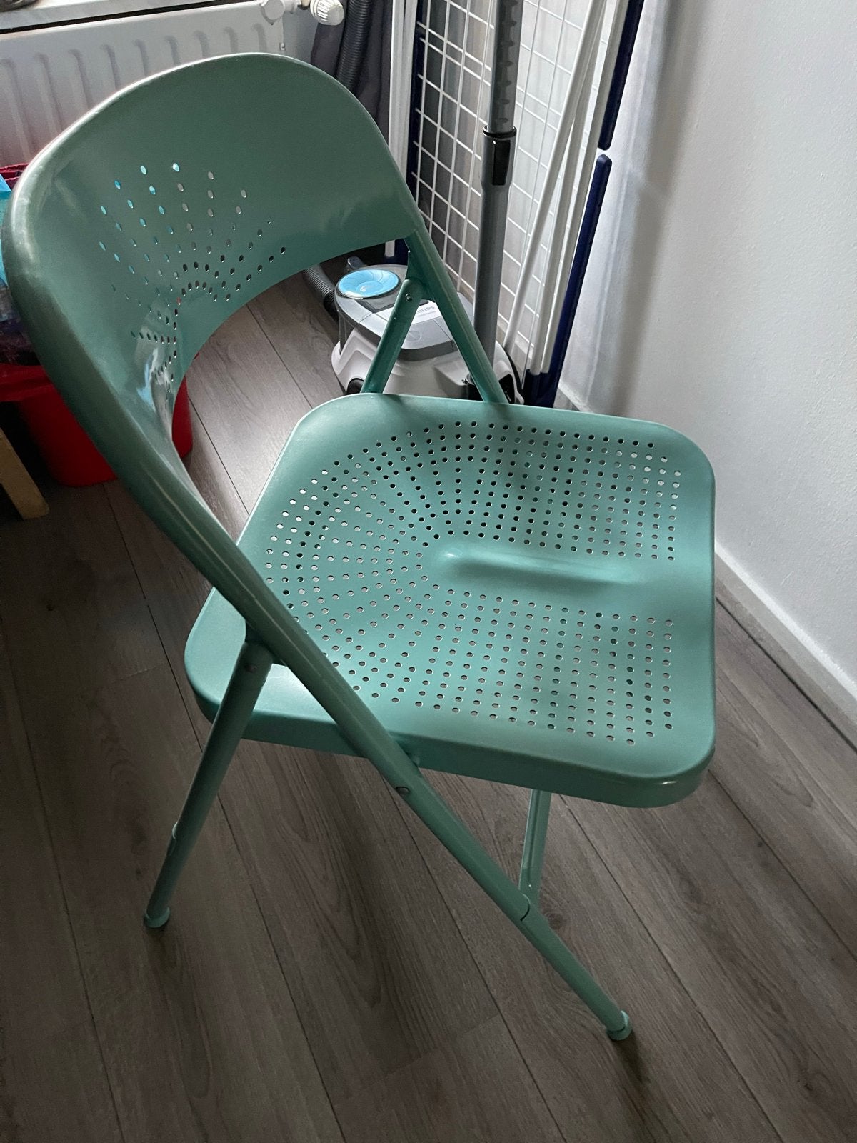 IKEA FRODE Klapstoel - Lichtgroen/Turquoise, Huis en Inrichting, Ophalen, Kunststof, Gebruikt, Overige kleuren